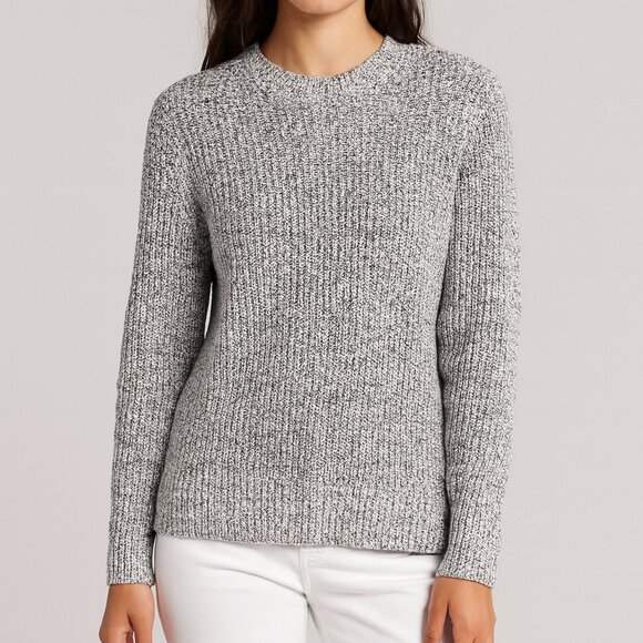 Abercrombie & Fitch Black and White Knit Cotton and Linen Sweater Size M, Y2K - Picture 6 of 6